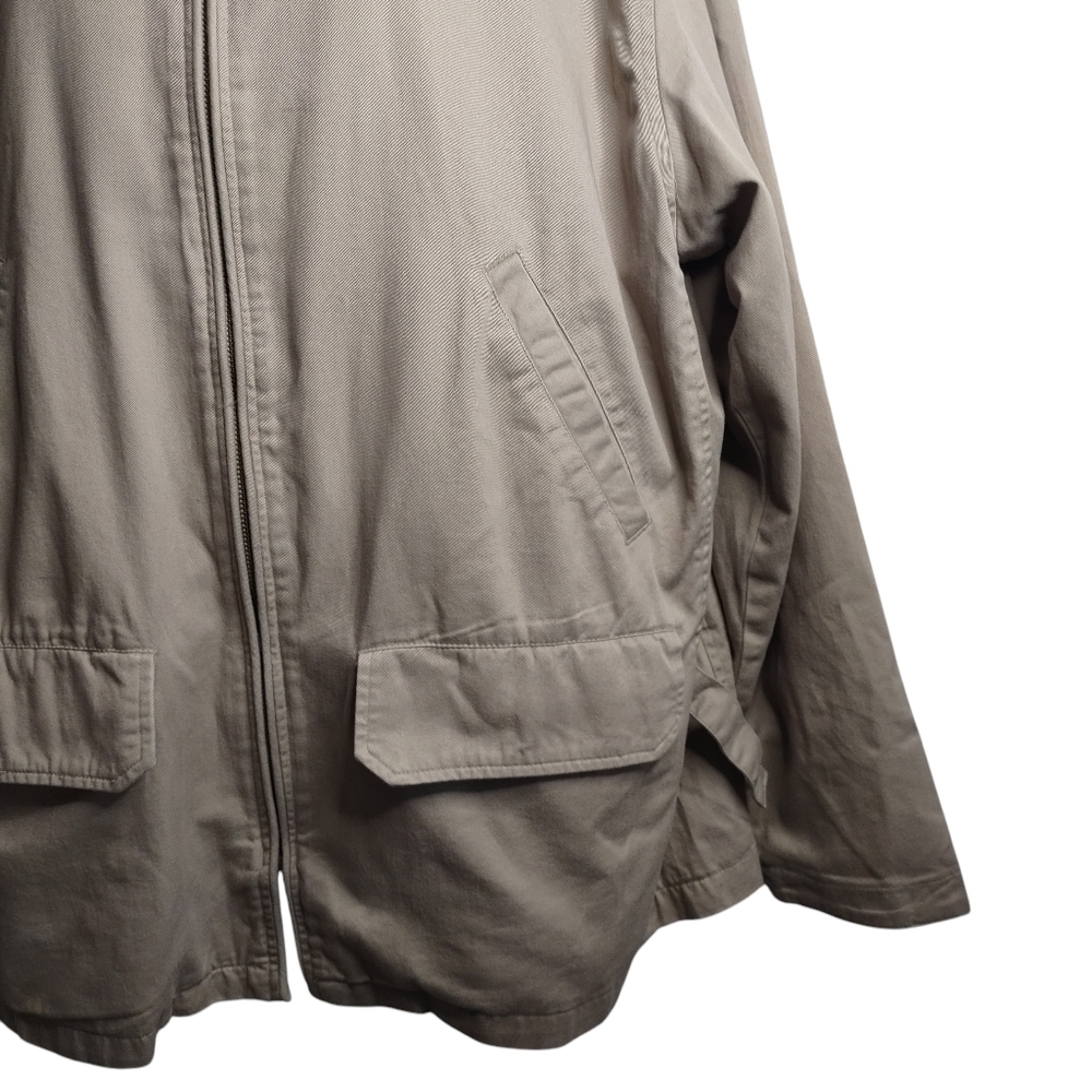 VTG Fieldmaster Men's Size Large Beige Zip Up Pockets Lined Jacket Size L - Picture 4 of 8